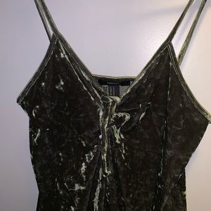 Spaghetti-strapped Velvet Dress